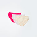 Kit 3 Calcinhas Hering Infantil Em Ribana Feminino - Multicolorido