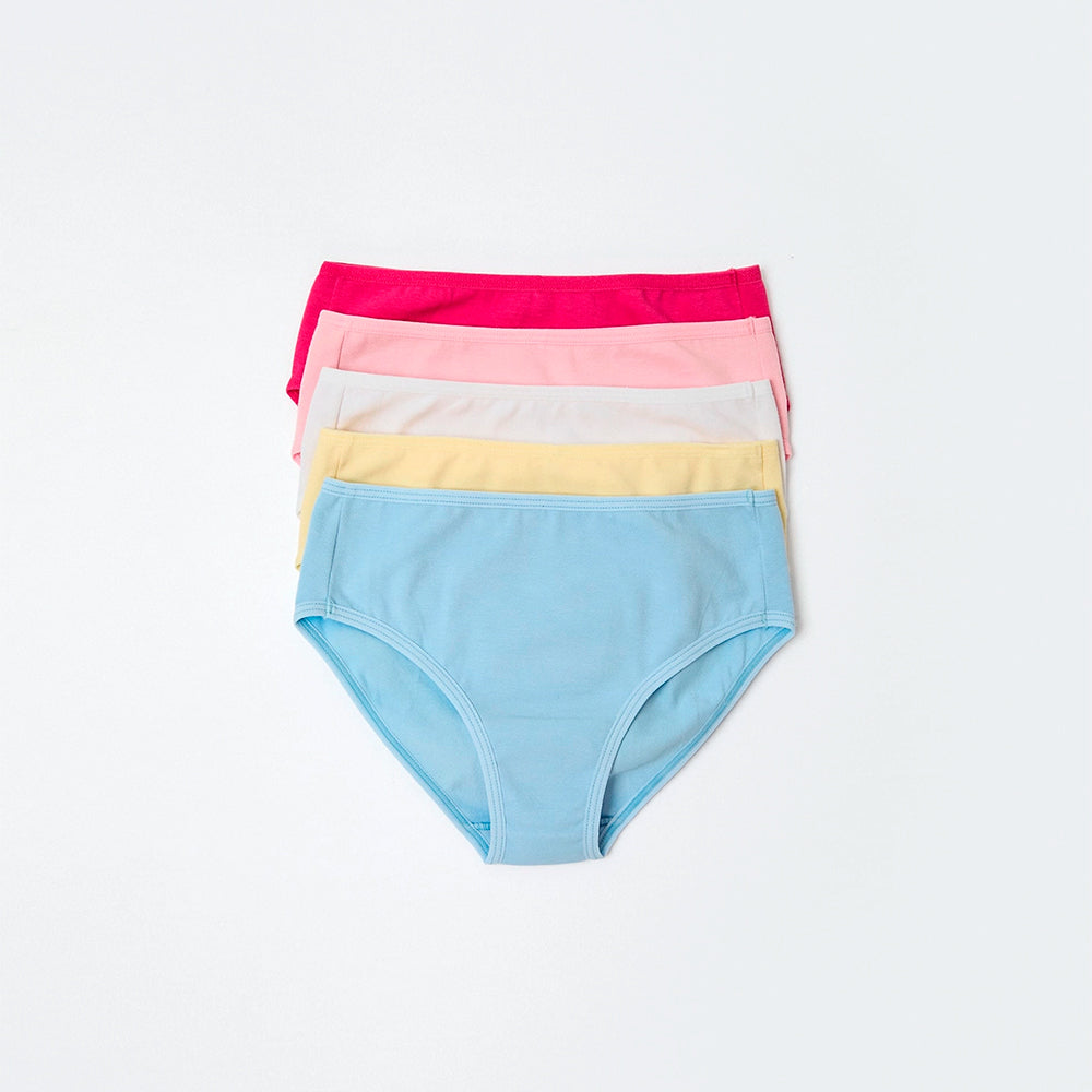 Kit 5 Calcinhas Hering Infantil Em Ribana Feminino - Multicolorido