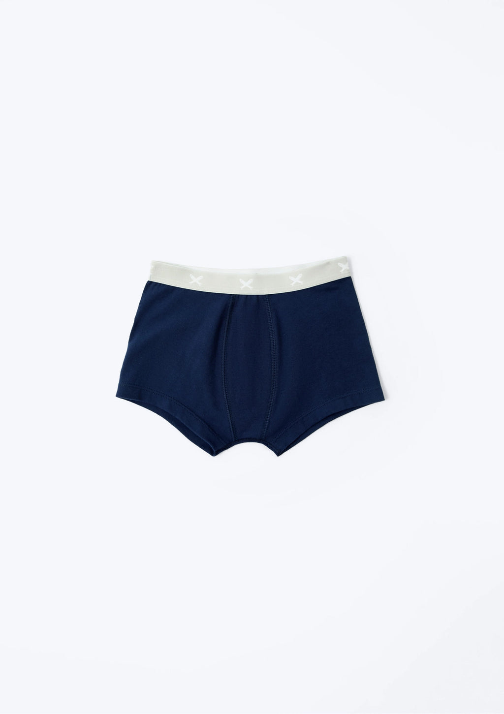 Kit Com 3 Cuecas Hering Kids Boxer Masculina - Azul Marinho/Branco/Azul