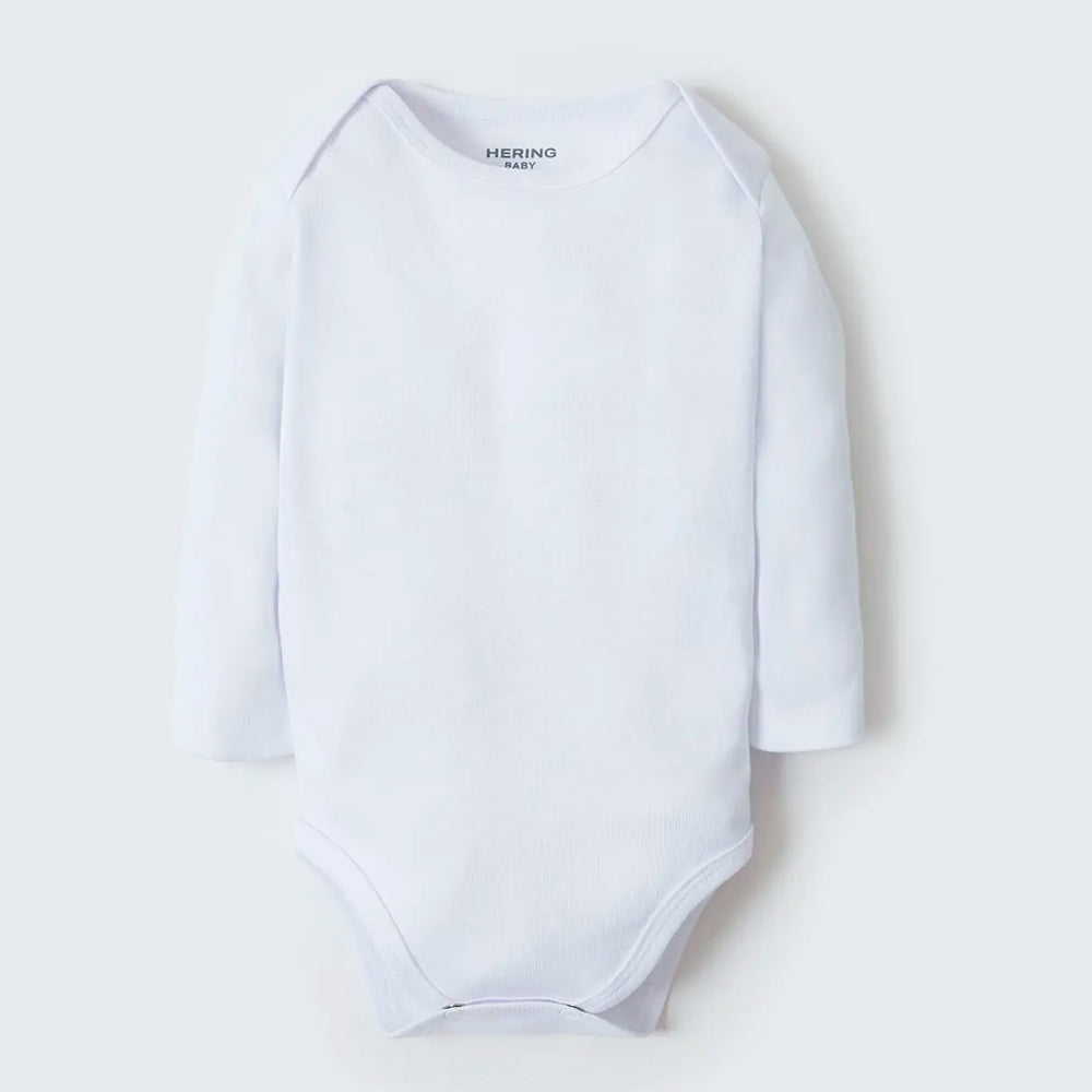 Body Manga Longa Hering Kids Em Ribana Unissex - Branco