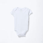Kit 3 Bodies Meia Manga Hering Bebê Em Ribana Bebê Unissex - Branco