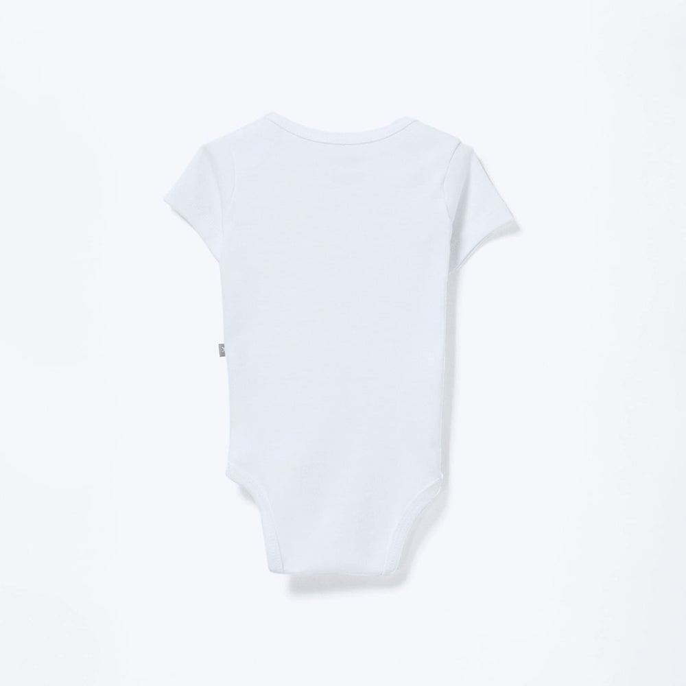 Kit 3 Bodies Meia Manga Hering Bebê Em Ribana Bebê Unissex - Branco