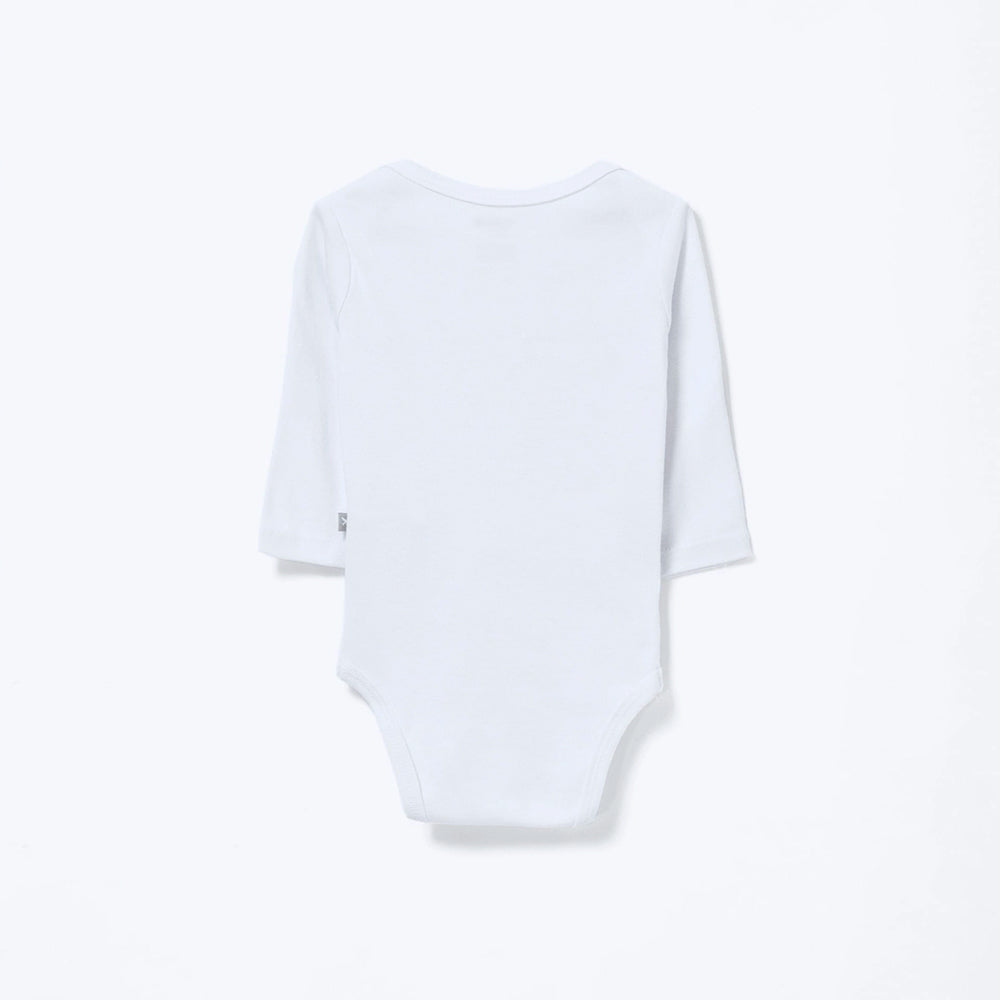 Kit 3 Bodies Manga Longa Hering Bebê Em Ribana Bebê Unissex - Branco