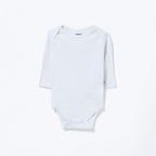 Kit 3 Bodies Manga Longa Hering Bebê Em Ribana Bebê Unissex - Branco