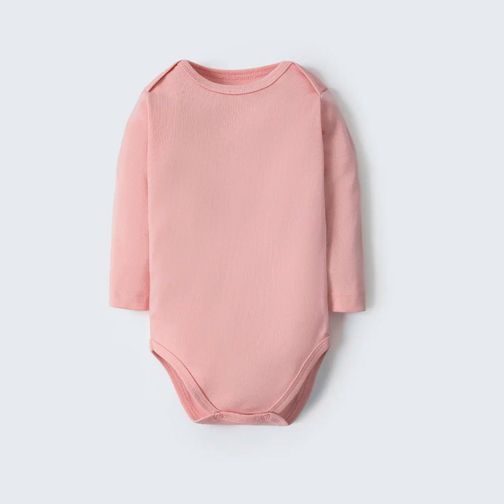 Body Manga Longa Em Ribana Unissex Hering Kids- Rosa