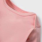 Body Manga Longa Em Ribana Unissex Hering Kids- Rosa