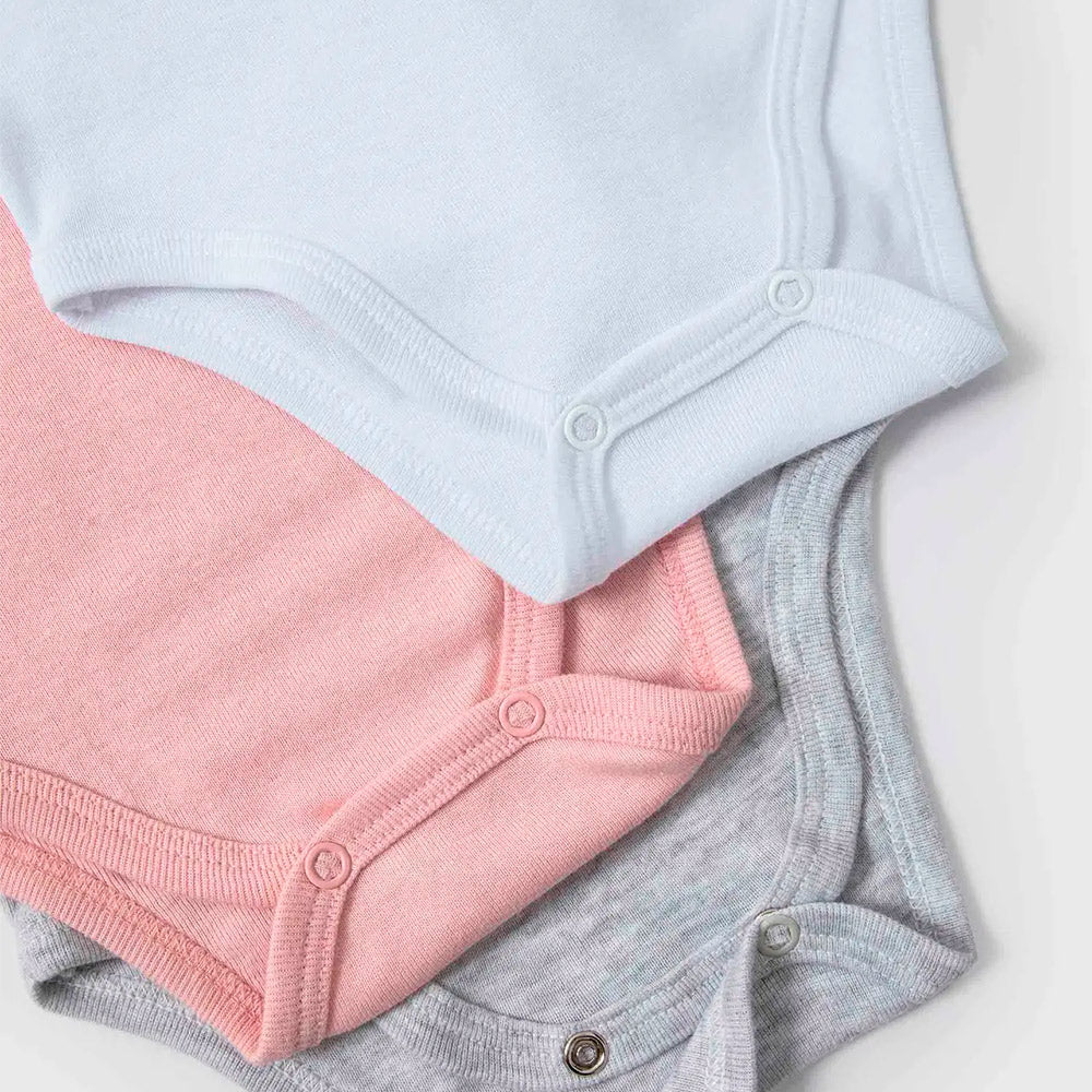Kit Com 3 Bodies Manga Longa Bebê Hering Kids Unissex  - Multicolorido