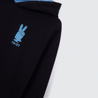 Conjunto Blusão com Capuz e Calça Preto e Azul Hering - Masculino