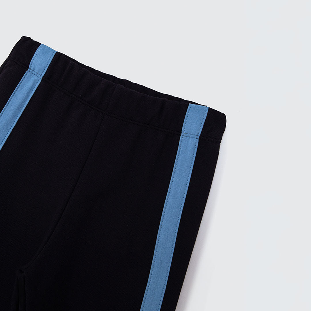 Conjunto Blusão com Capuz e Calça Preto e Azul Hering - Masculino