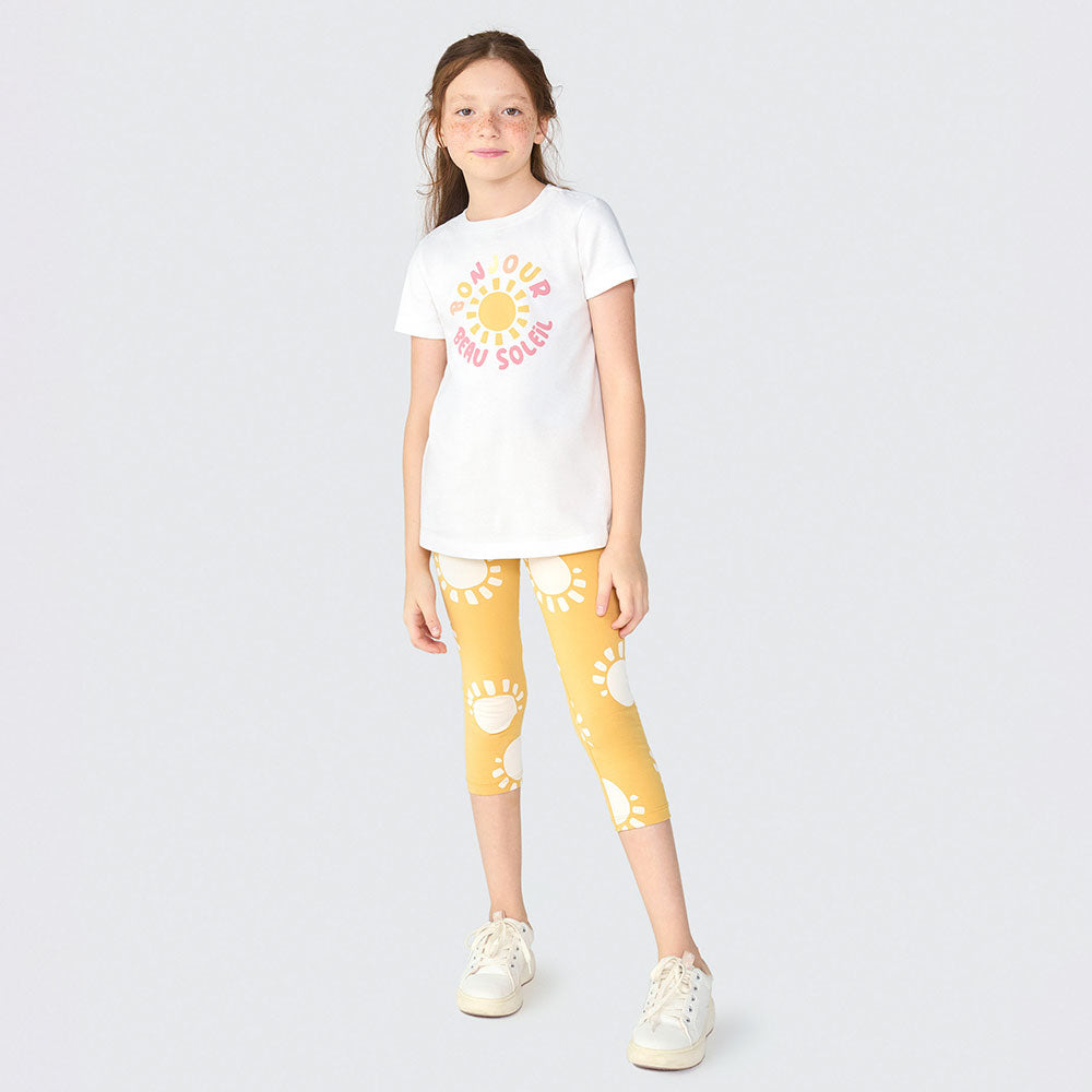 Conjunto Camiseta Manga Curta e Legging Corsário Bonjour Hering - Feminino