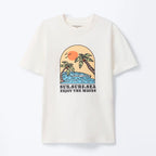 Conjunto Camiseta Manga Curta E Bermuda Hering Kids Estampado Masculino - Off-White