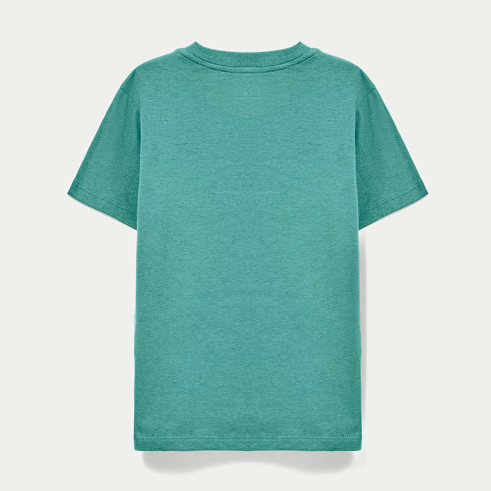 Conjunto Camiseta Manga curta e Bermuda Hering Infantil Estamapdo Masculino - Verde/Azul