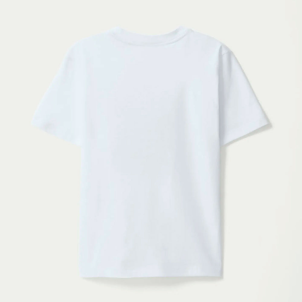 Conjunto Camiseta Manga Curta E Bermuda Hering Kids Estampado Masculino - Branco