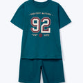 Conjunto Curto Hering Infantil Com Estampa Masculino - Verde