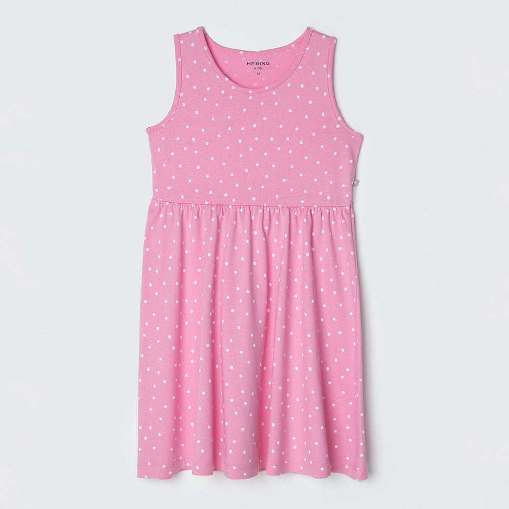 Vestido Regata Rosa Poá Hering Infantil - Feminino