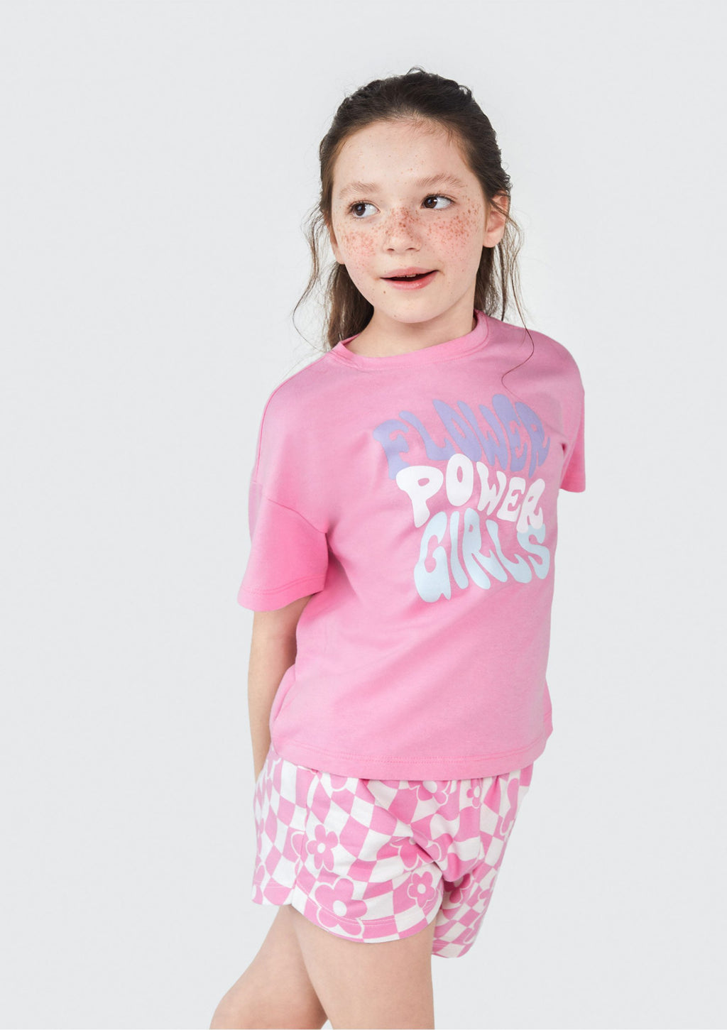 Conjunto Camiseta e Shorts Flower Power Girls Hering - Feminino