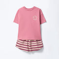 Conjunto Curto Hering Infantil Estampado Feminino - Rosa