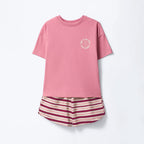 Conjunto Curto Hering Estampado Feminino - Rosa