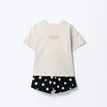 Conjunto Curto Hering Infantil Estampado Feminino - Off-White