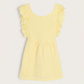 Vestido Manga Babado Hering Infantil Amarelo - Feminino