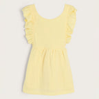 Vestido Manga Babado Hering Infantil Amarelo - Feminino