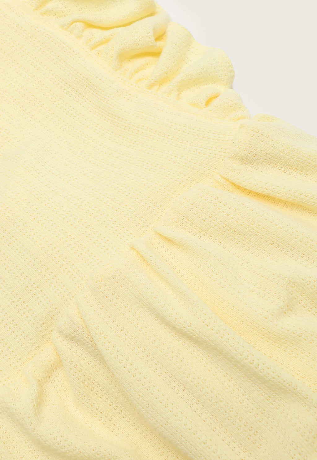 Vestido Manga Babado Hering Infantil Amarelo - Feminino