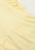 Vestido Manga Babado Hering Infantil Amarelo - Feminino