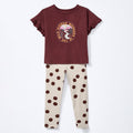 Conjunto Camiseta Manga Curta e Legging Estampada In The Wild Hering Infantil - Feminino