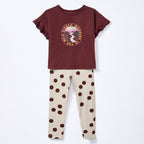 Conjunto Camiseta Manga Curta e Legging Estampada In The Wild Hering Infantil - Feminino