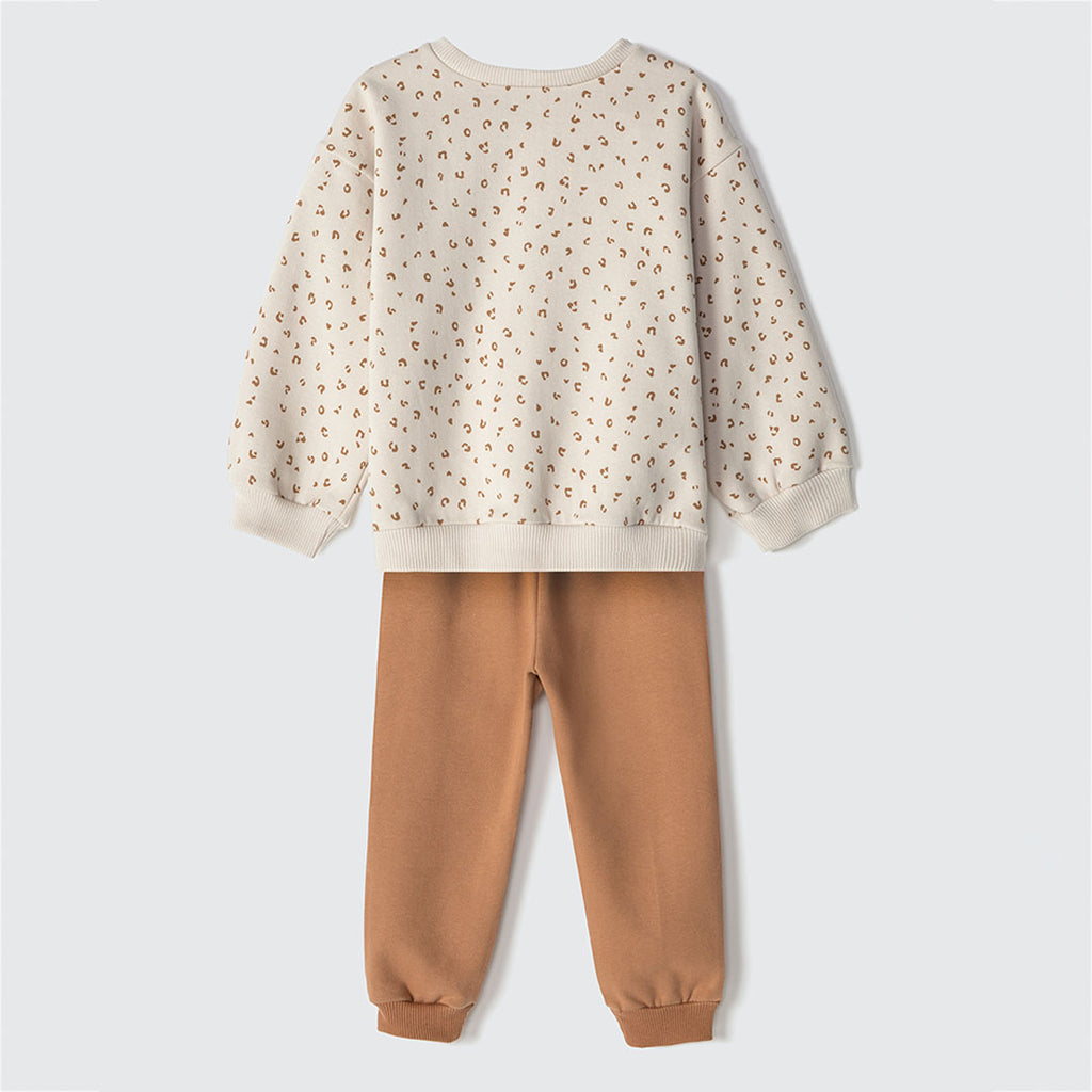 Conjunto de Blusa Manga Longa e Calça Oncinha Hering Infantil - Feminino