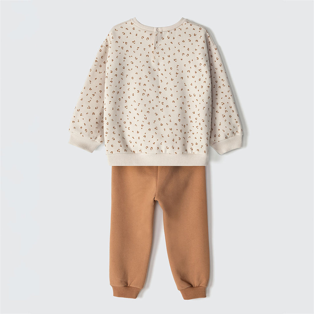 Conjunto de Blusa Manga Longa e Calça Oncinha Hering Infantil - Feminino