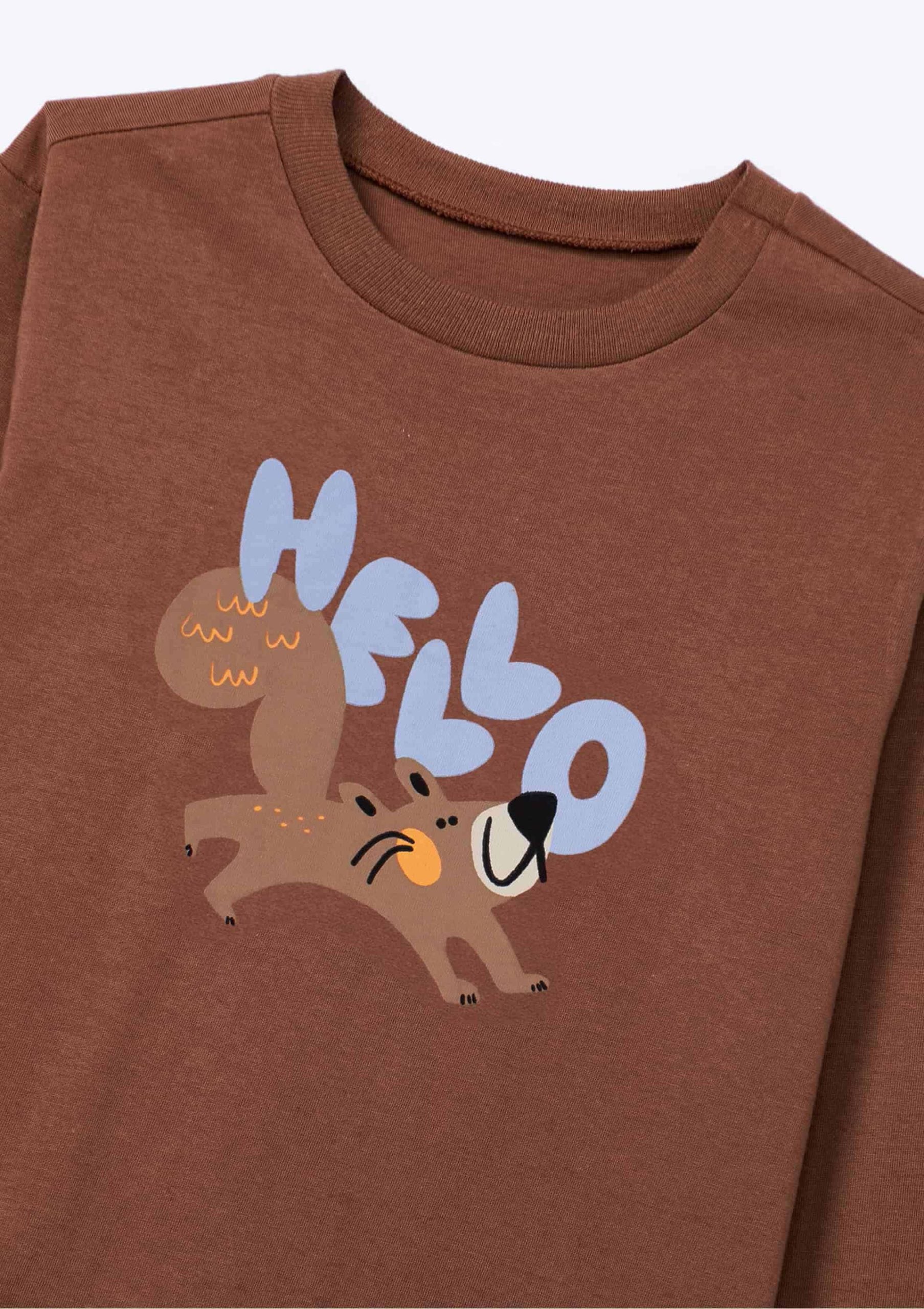 Conjunto Camiseta Manga Longa e Calça Estampado Hello Hering Infantil - Masculino