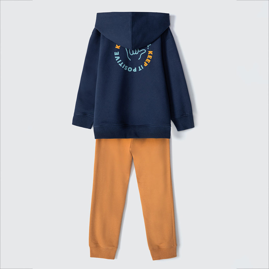 Conjunto Jaqueta Moletom com Capuz e Calça Keep It Positive Hering - Masculino