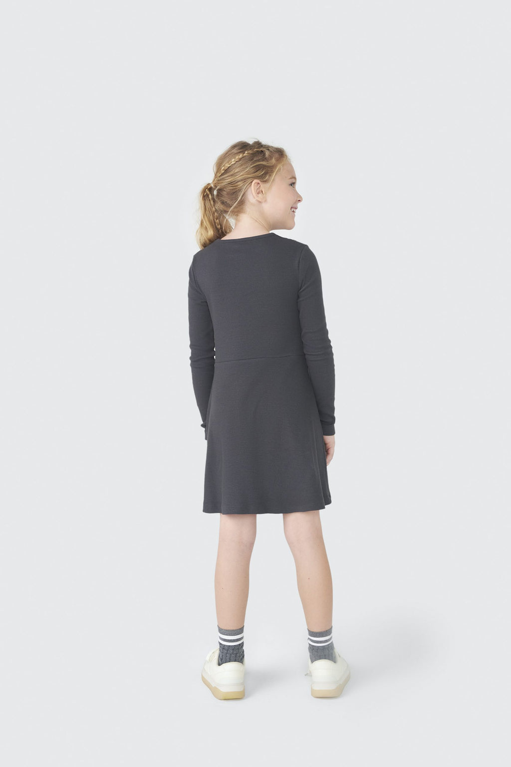 Vestido Manga Longa Preto Hering Infantil - Feminino