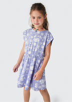 Vestido Curto Estampado Lilás Hering - Feminino