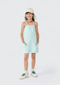 Macaquinho Curto Listrado Verde Hering Infantil - Feminino