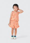 Conjunto Blusa Manga Curta e Shorts Babado Cerejinhas Hering Infantil - Feminino