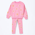 Conjunto Blusão Moletom e Calça Legging Rosa Flores Hering Infantil - Feminino