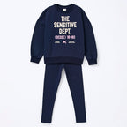 Conjunto Blusa e Calça Moletom The Sensitive Dept Marinho Hering Infantil - Feminino