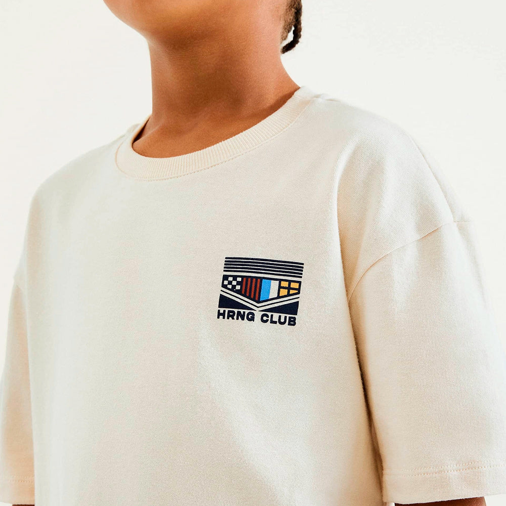 Conjunto Camiseta Manga Curta e Bermuda Hering Kids Estampado Masculino - Branco