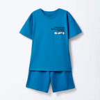 Conjunto Camiseta e Bermuda Hering Infantil Masculino - Azul