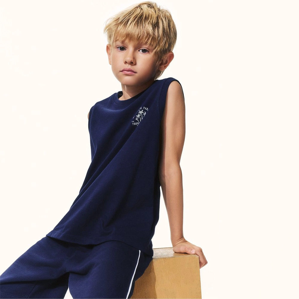 Conjunto Regata e Shorts Hering Masculino - Azul Marinho