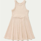 Vestido Curto Hering Kids Ribana Com Linho Feminino - Off-White