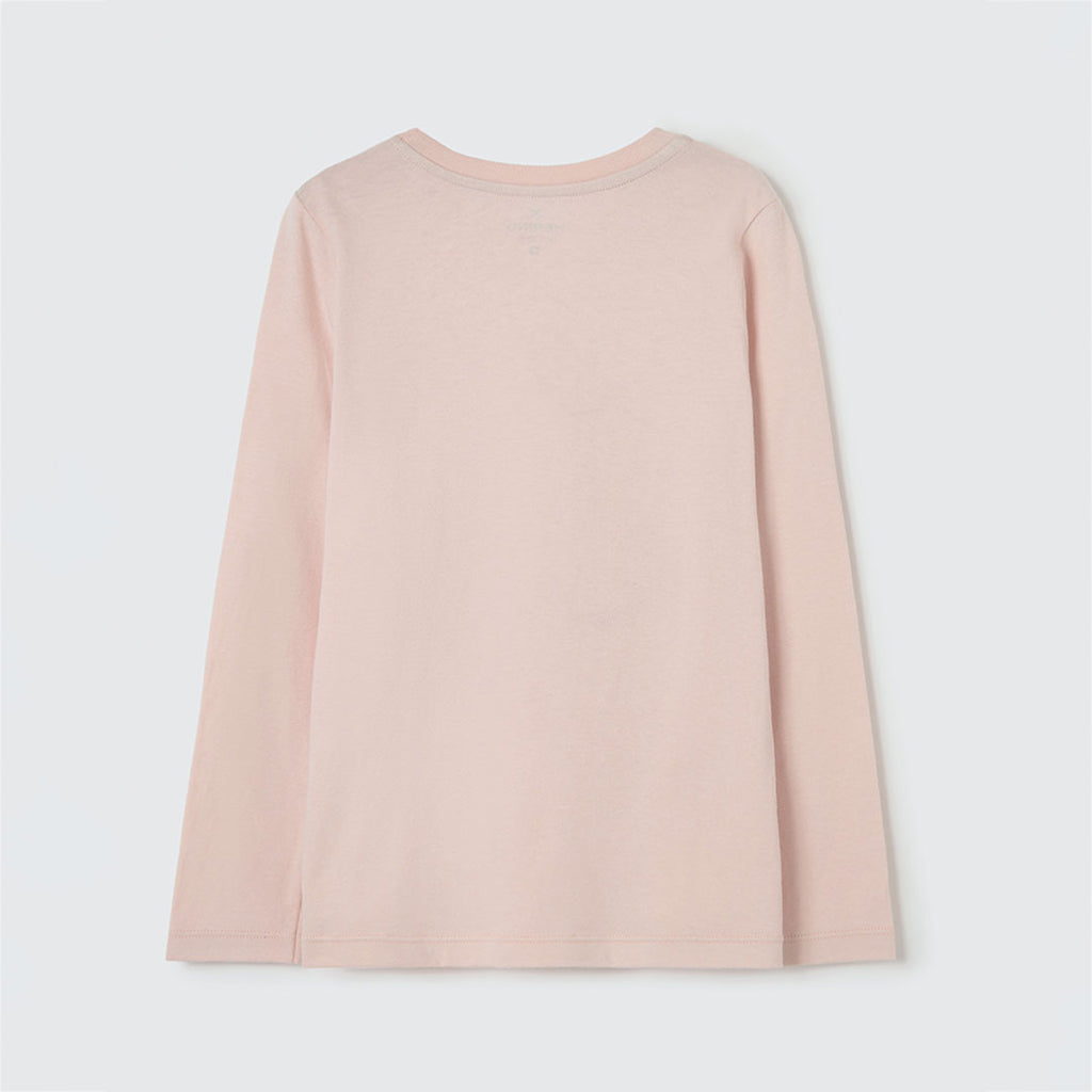 Camiseta Manga Longa Find The Happy Rosa Hering - Feminina