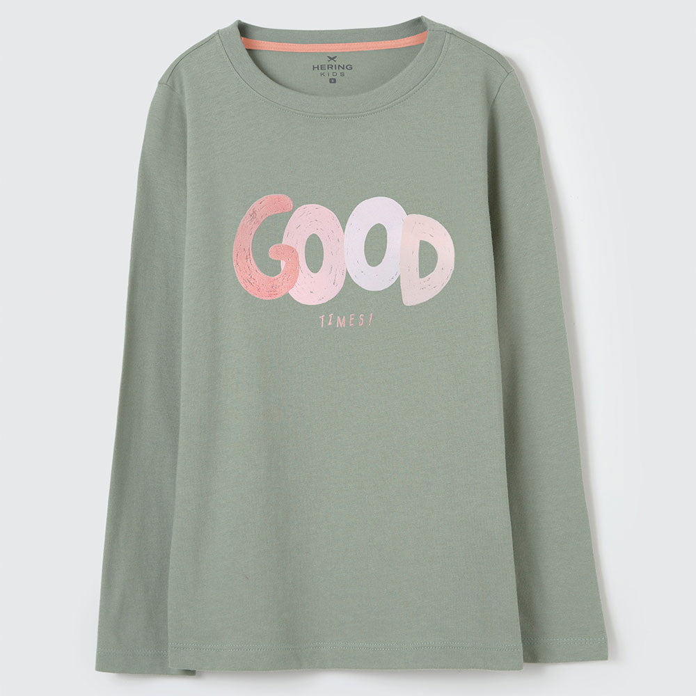 Camiseta Manga Longa Estampada Hering - Feminina