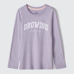 Blusinha Manga Longa Growing Lilás Hering Infantil - Feminina