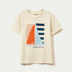 Camiseta Manga Curta Hering Kids Estampada Masculina - Creme