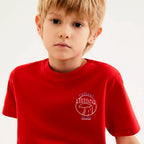 Camiseta Manga Curta Hering Kids Estampado Masculino - Vermelho