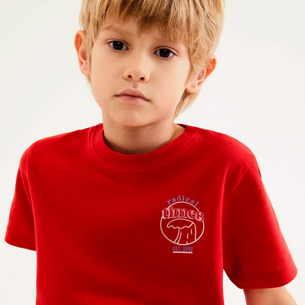 Camiseta Manga Curta Hering Kids Estampado Masculino - Vermelho