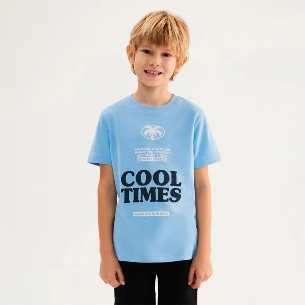 Camiseta Manga Curta Masculina Estampada Hering Infantil - Azul